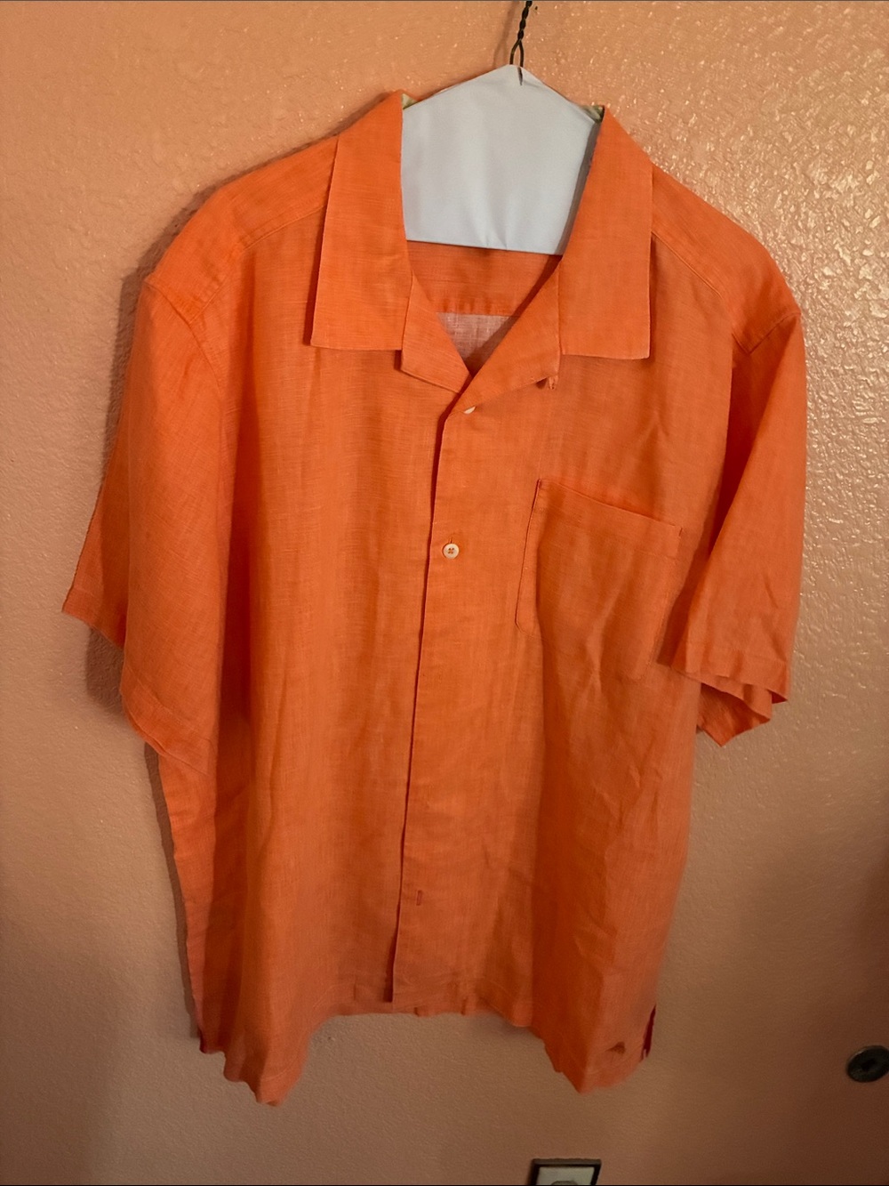 Tommy Bahama Bright Orange Short-Sleeve Camp Shirt